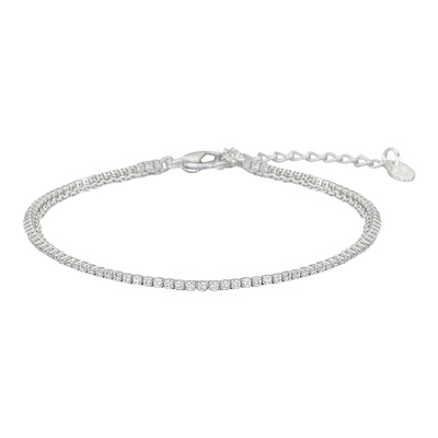 slim two-line tennis bracelet