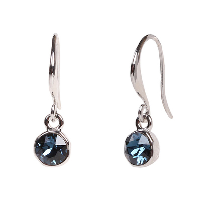 #Montana(Rhodium) 스와로브스키 휘시훅 귀걸이_미디움