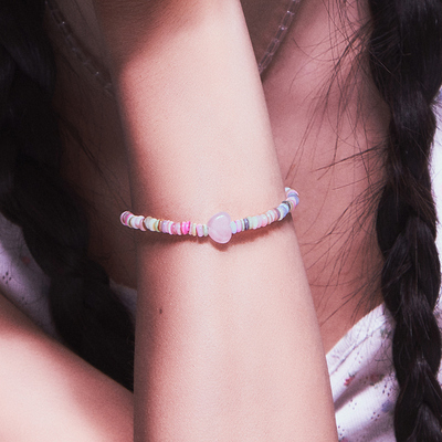 [아이들 소연 착용] pink shell-bracelet