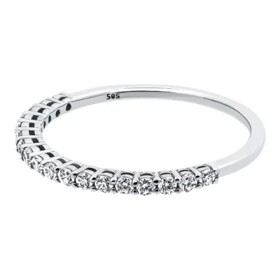 14K 랩다이아몬드 1.5mm 하프 이터니티 반지 12호