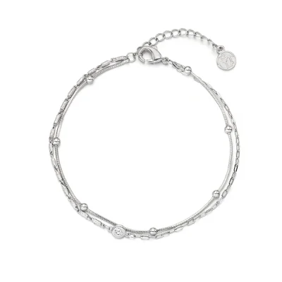Twin Line Stone Bracelet