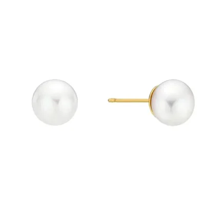H에디션 실버(Y) 러블리 담수 진주 귀걸이 8mm