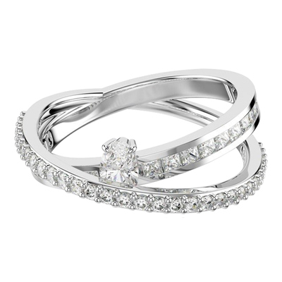 HYPERBOLA:RING 2 ROW WHITE/RHS 55