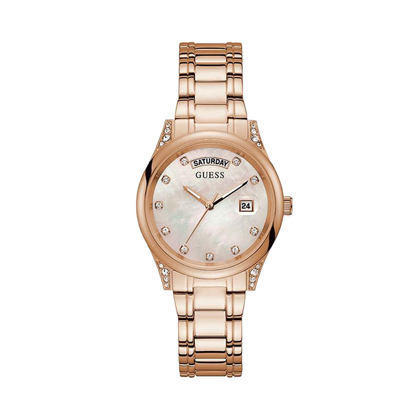 ▼ゲスゴールド時計 GUESS ゴールド腕時計 - メルカリ