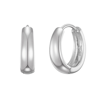 [이나경, 혜리 착용][sv925] egg one-touch earring: White