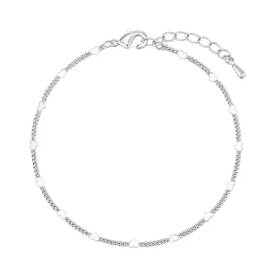 [유진 착용]heart chain Bracelet :White