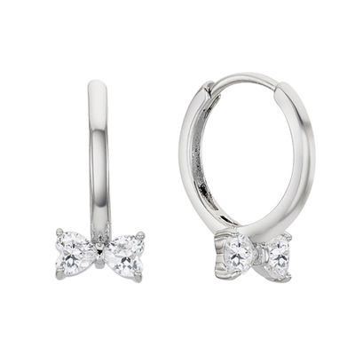 Heart Ribbon one-touch Earring