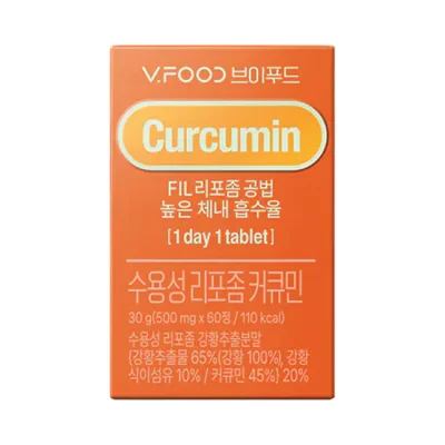 브이푸드 수용성 리포좀 커큐민 60정
