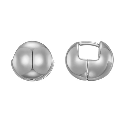 ball one-touch earring : White