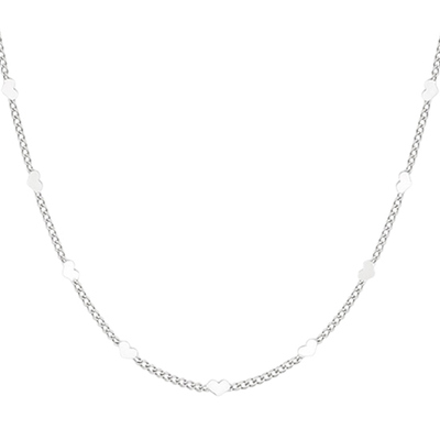 [르세라핌, 레드벨벳 착용] heart chain necklace : White
