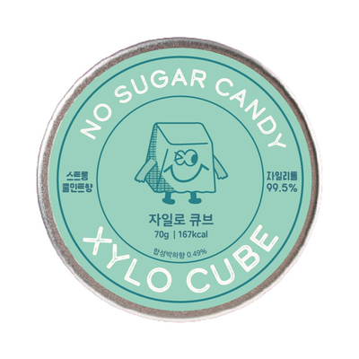 [자일로큐브]무설탕 스트롱 쿨민트 자일리톨 캔디