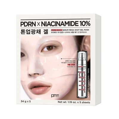 피디알엔-나이아10 세럼 메가 샷 겔 마스크 5매 세트 34g*5