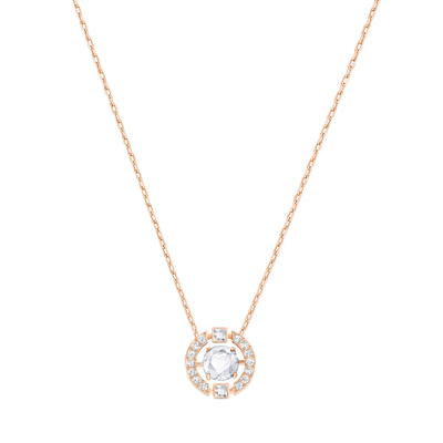 UNA:NECKLACE CZWH/CRY/ROS