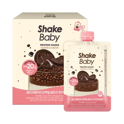 쉐이크베이비 단백질쉐이크 파우치 쿠키앤크림 7포