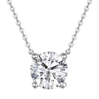 14K 랩다이아몬드 한별 1.5ct 4프롱 목걸이