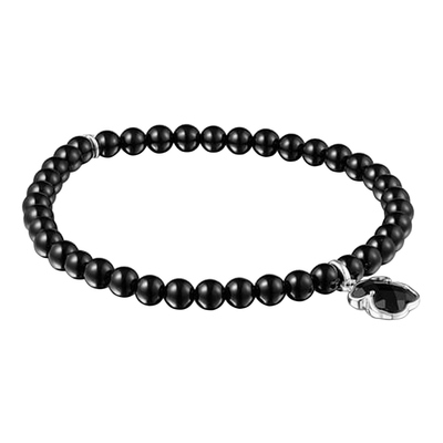 Silver and onyx TOUS Icon Color bracelet