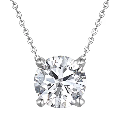14K 랩다이아몬드 한별 2.0ct 4프롱 목걸이