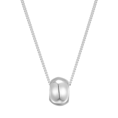 [태연, 이채영 착용]bold ring pendant necklace: White