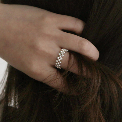UNIQUE BEEDS Ring (FREE SIZE) [SILVER 925]