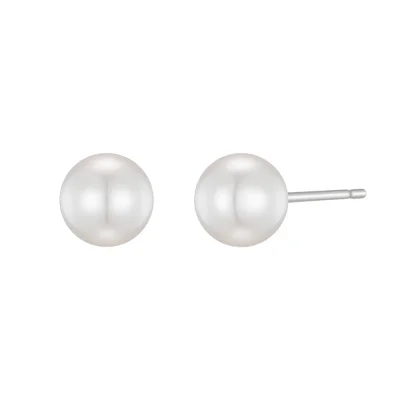 [sv925] swarovski pearl studs earring: 6mm