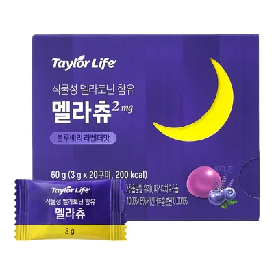 테일러 라이프 식물성 멜라토닌 2mg 함유 멜라츄 20구미