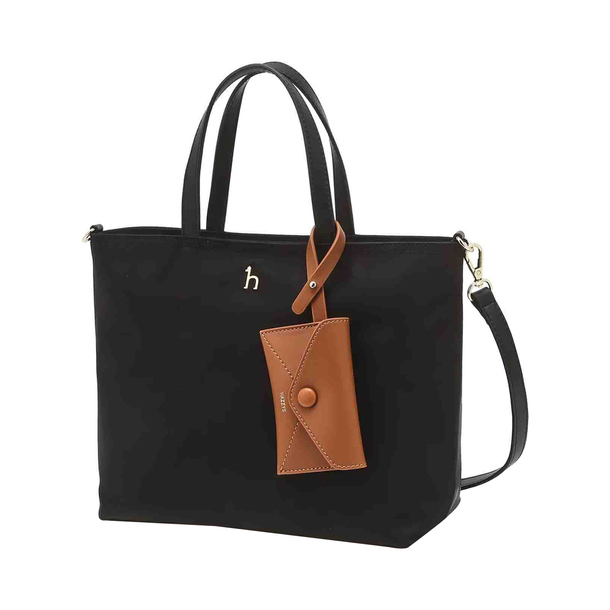 [HAZZYS]Logo Colored Leather Mini Tote Bag★人気★ Izzy Logo Print Knitted Mini Tote Bag Black | ALLSAINTS US