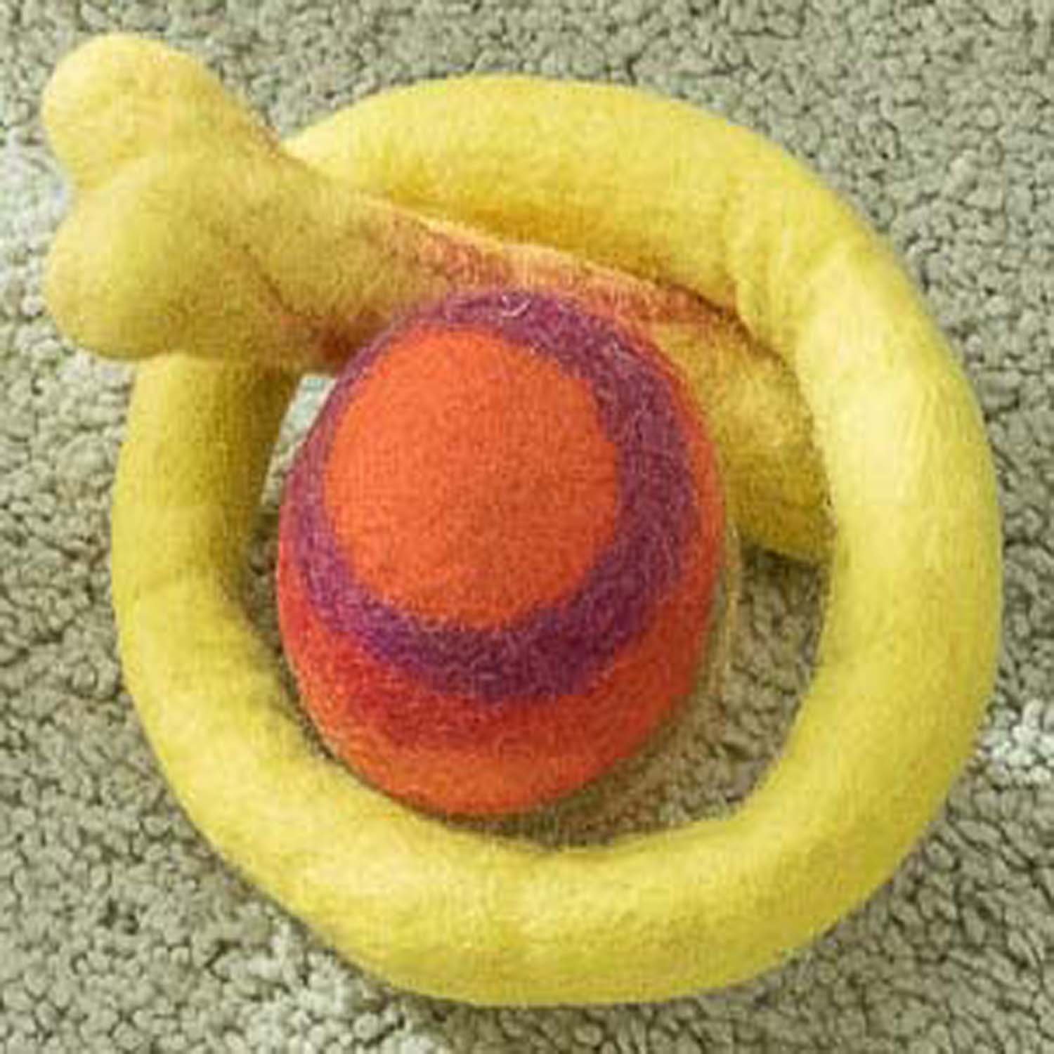 SONJANGNAN NATURAL WOOL ATTACHMENT TOY [YELLOW]