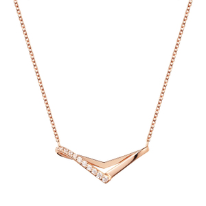 【STONEHENgE】Edge~Silver Material V-shape Necklace SA24B41F Lotte Duty Free