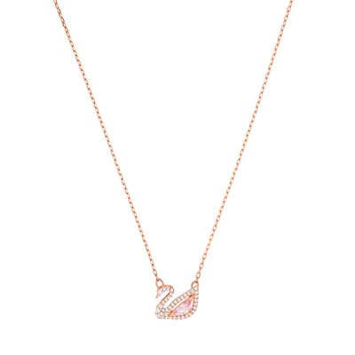 SWAN:NECKLACE CZMO/ROS