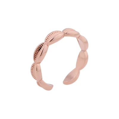 [한채아 착용] #Rose Gold/쉘 웨이브 오픈 반지