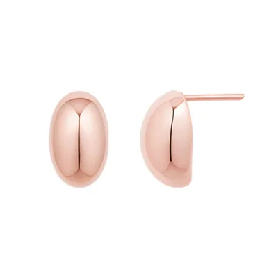 #Rose Gold/모던 오발 페블 귀걸이