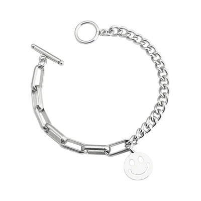 [BTS정국착용] Euphoria Smile Surgical Steel Bracelet