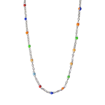 Iris surgical beads necklace