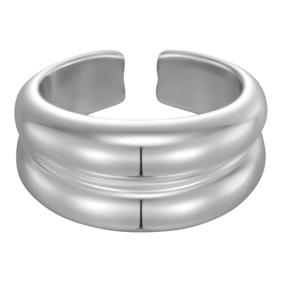 [정은지, 지효 착용]two-line bold ring: White