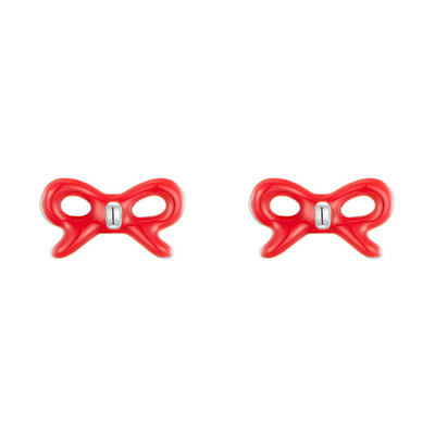 [sv925] pretty ribbon earring : Red