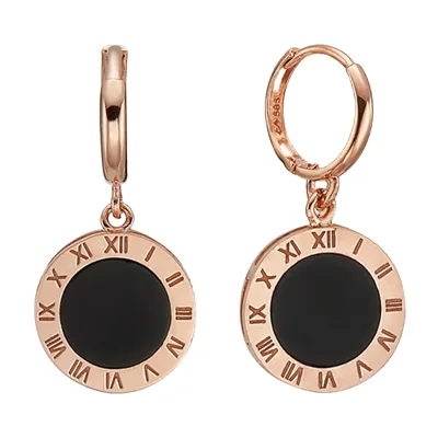 18K pin Frances Onyx Earring