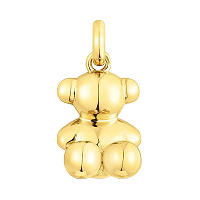 Medium silver vermeil Bold Bear pendant