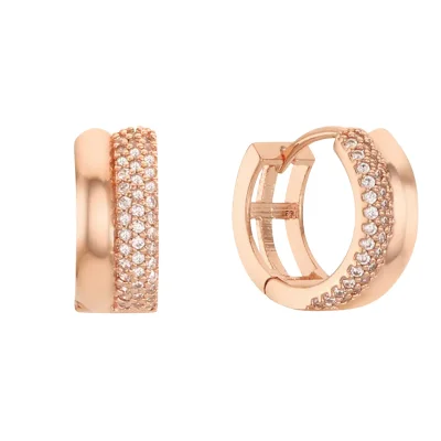 18K pin Two-line one-touch earring