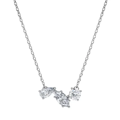 Galaxy 펜던트, 랩 그로운 다이아몬드 0.8ct tw, 믹스 쉐입, 스털링 실버