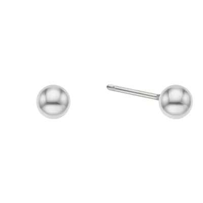 4mm Essential Silver Ball Earring