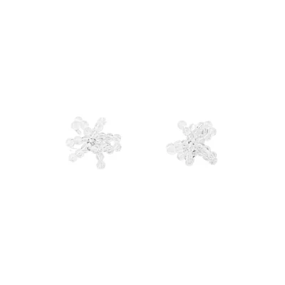 Clear Pull Bow Earrings