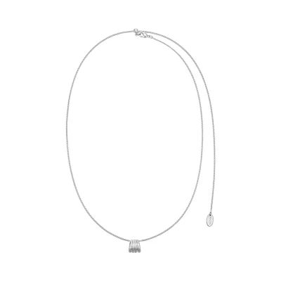 quad loop slide necklace: White