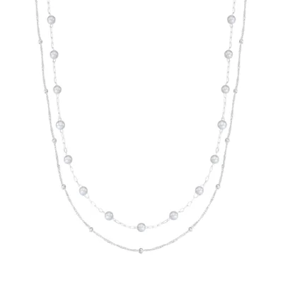 sienna pearl layered necklace set