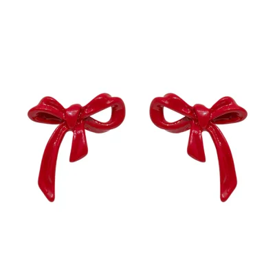 KNOT RIBBON EARRING-RD