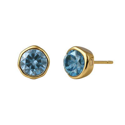 벨라 스와로브스키 귀걸이_미디움_Indian Sapphire(Gold)