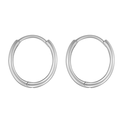 [오마이걸 승희 착용][sv925] oval one-touch earring : White