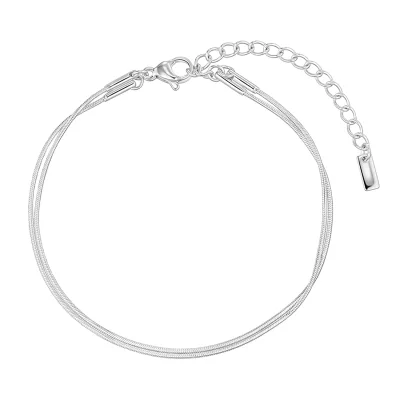 double snake chain bracelet