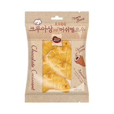 크루아상 모양 초코필링 머쉬멜로우