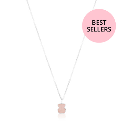 SILVER NEW COLOR NECKLACE WITH QUARTZ