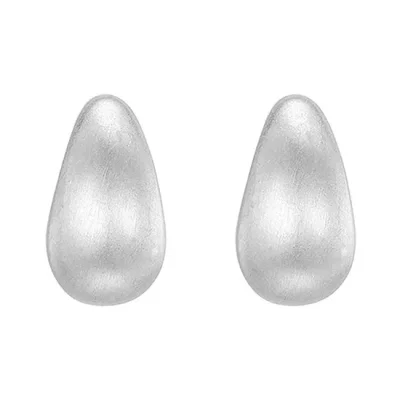matte bean stud earrings